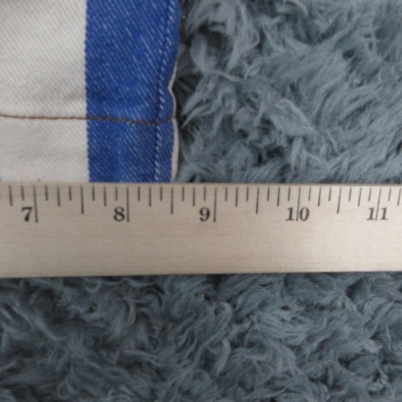 Mini Boden Shorts Girls 6-7Y Blue White Stripe Cotton Denim Pockets 20x1.5* NWT - Picture 7 of 14